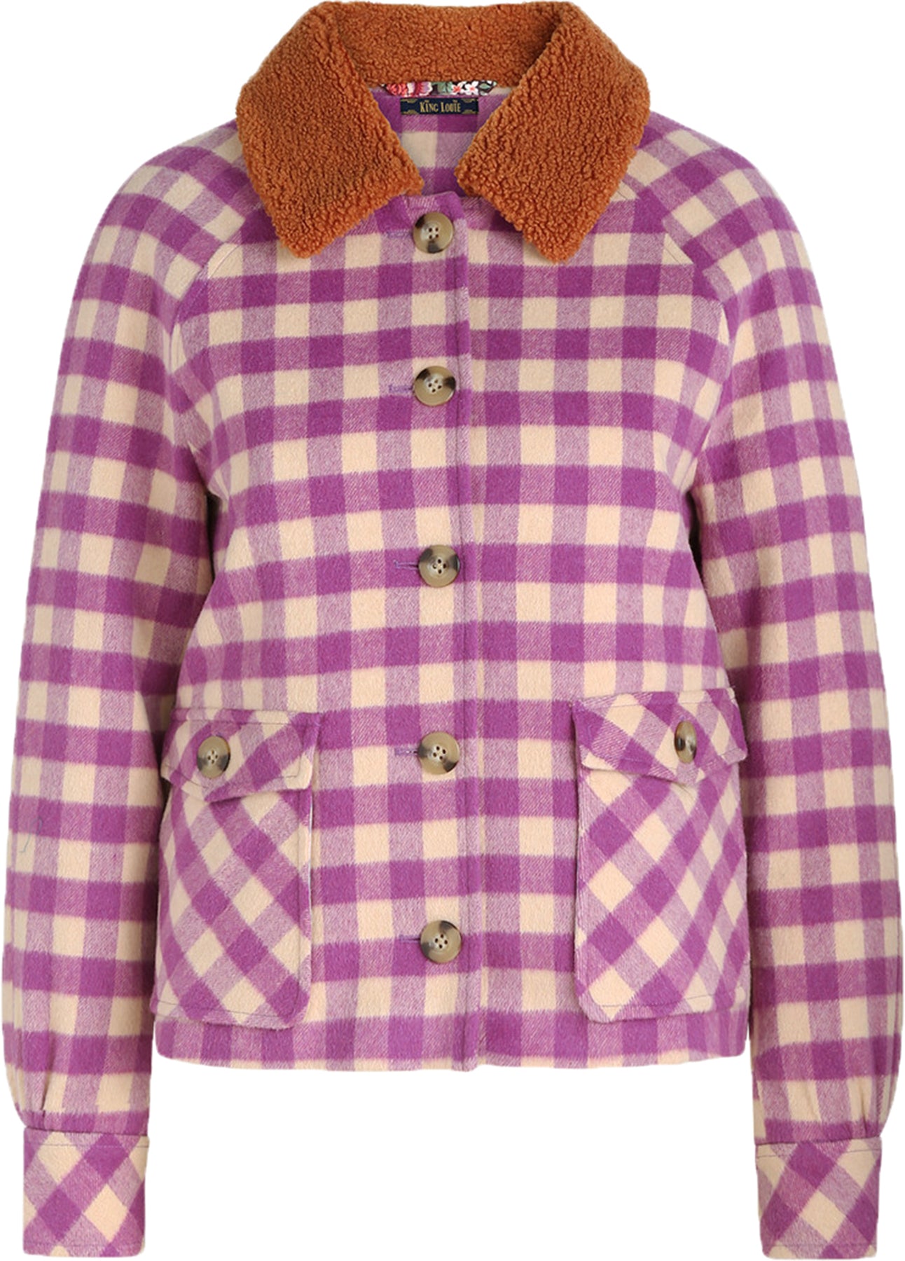 King_Louie_SYLVIE_DAIQUIRI_CHECK_Retro_KARO_Teddy_Kragen_Coat_JACKET_Jacke_Killer_Kirsche-1yI7fa1LbGAYPc