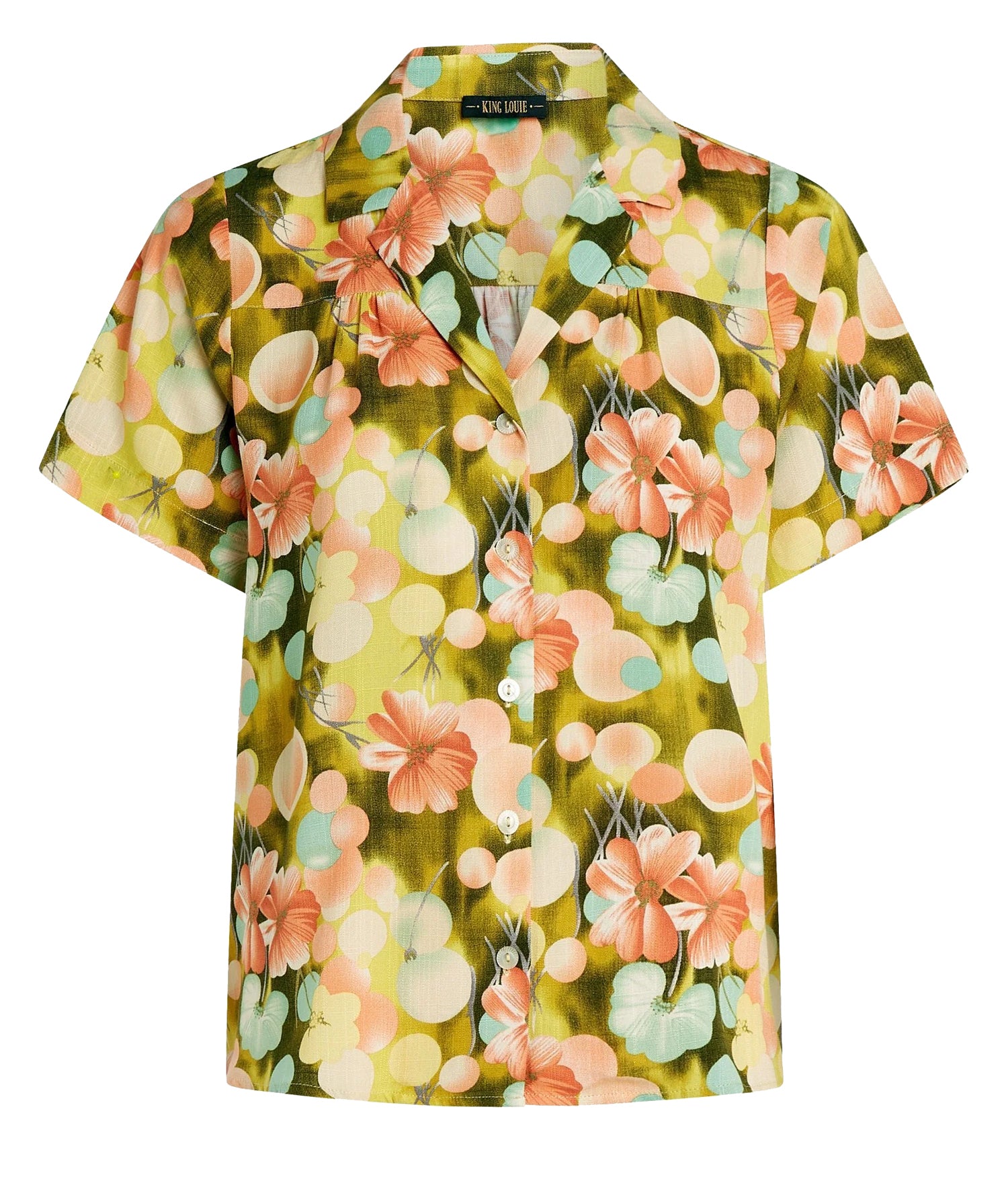 King_Louie_TEX_CALYPSO_Retro_Blumen_Vintage_Revers_BLUSE_Blouse_Oberteil_-_Spring_Yellow-3