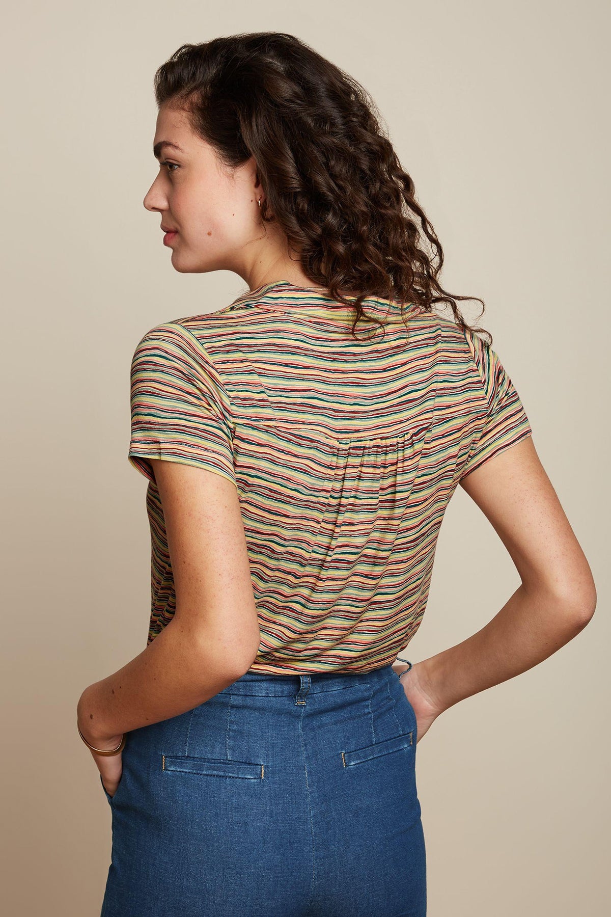King_Louie_TEX_TRINIDAD_Retro_STREIFEN_Fine_Stripe_KURZARM_BLUSE_Blouse_Oberteil_Killer_Kirsche-3