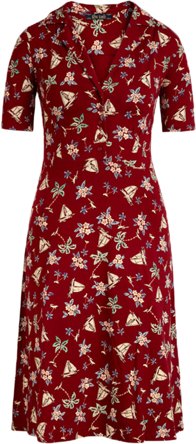 King_Louie_VENTURA_50s_TROPICAL_Sailor_Blumen_KURZARM_DINER_DRESS_Kleid_killer_kirscheToXlz2n5WRy0f