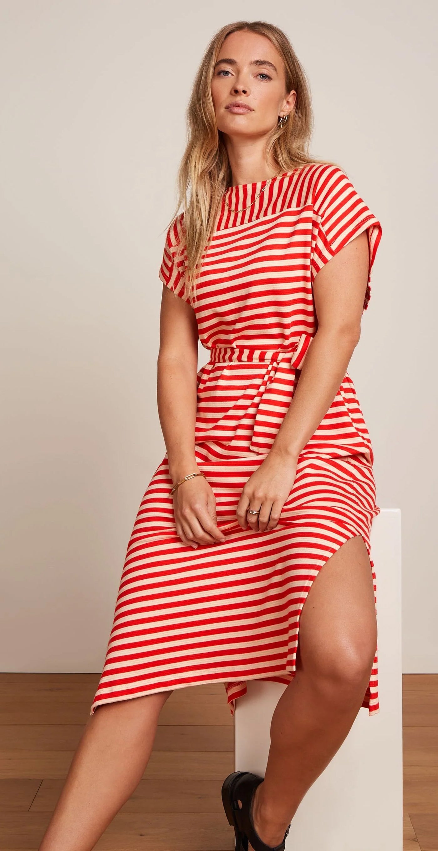 King_Louie_VERA_CHOPITO_Vintage_Sailor_STRIPED_Streifen_Jersey_Retro_KLEID_Dress_-_Rot-4