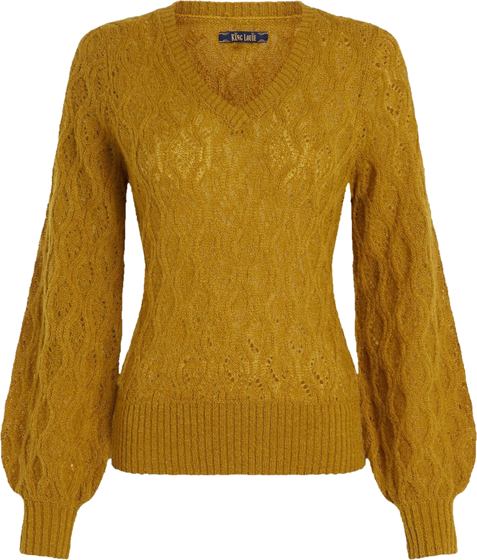 King_Louie_V_NECK_BORGO_Vintage_LOCHMUSTER_Ballonaermel_PULLOVER_-_Koi_Yellow_Killer_Kirsche-1VDxD1kRGgI86k