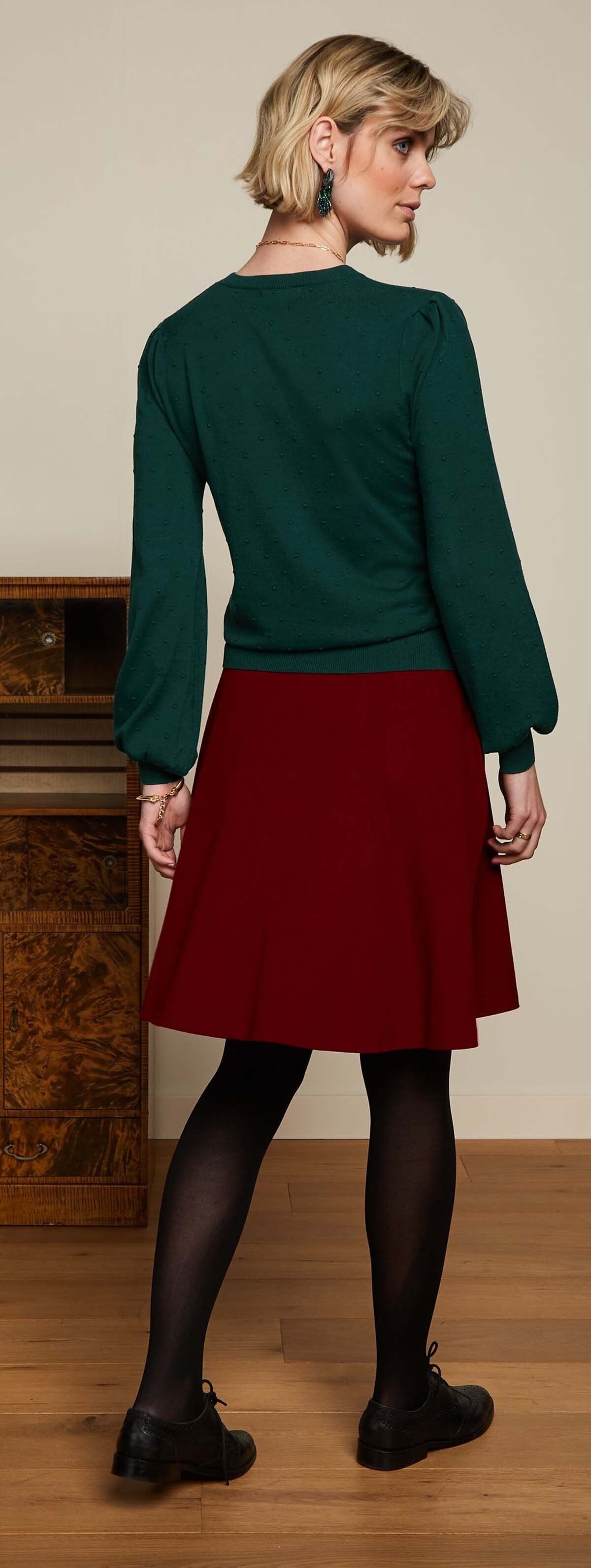 King_Louie__JADA_DROPLET_Vintage_Ruffle_Rueschen_Knoetchenstich_PULLOVER_Oberteil_Pine_Green-3