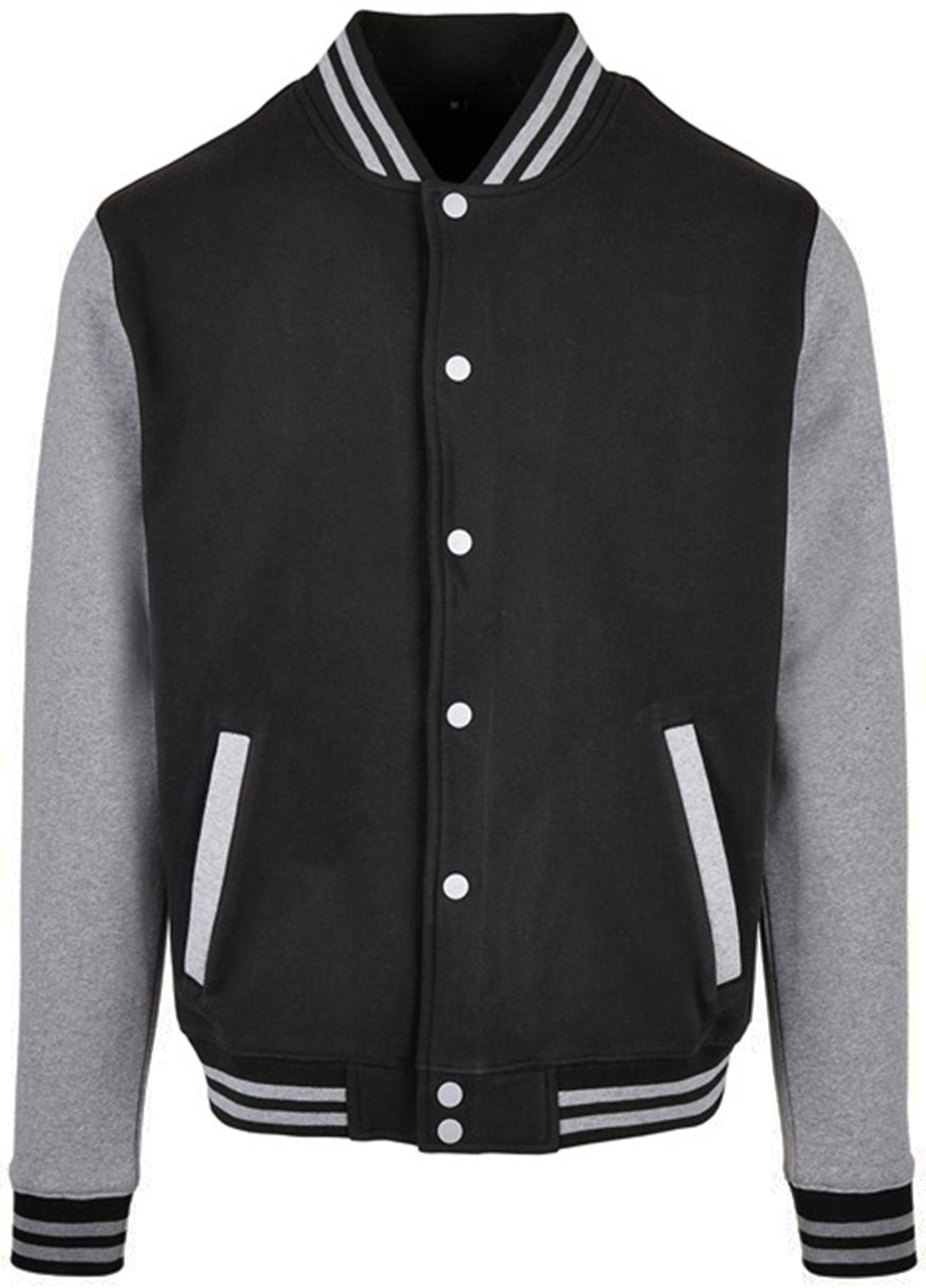 Klassische_Oldschool_BASEBALL_College_JACKE_Unisex_-_Schwarz_Hellgrau_killer_kirsche_a
