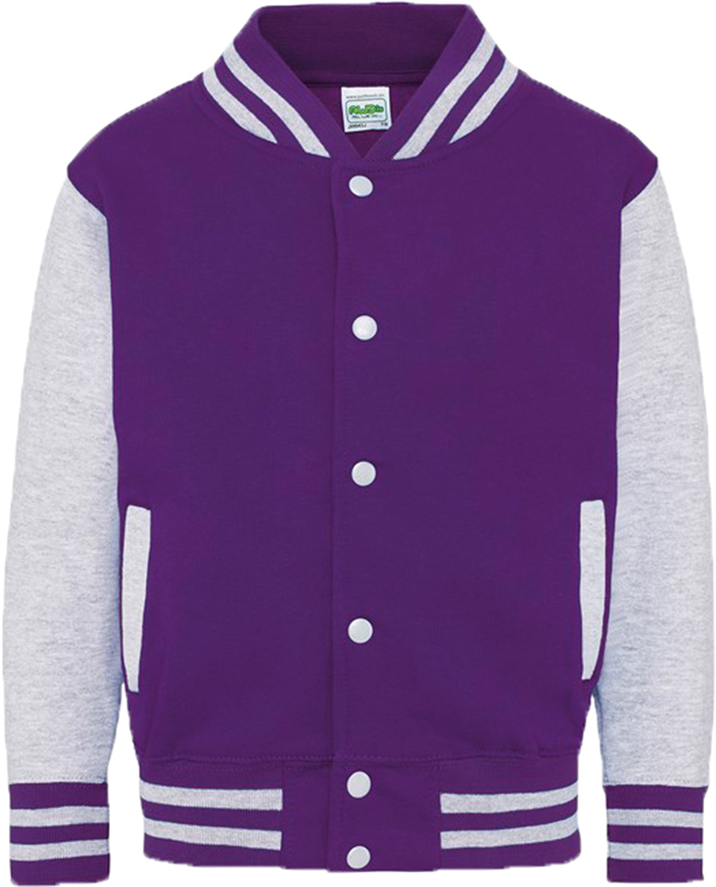 Klassische_VARSITY_JACKET_Retro_KIDS_College_BASEBALL_JACKE_Unisex_-_Lila-Grau_Killer_Kirsche-1