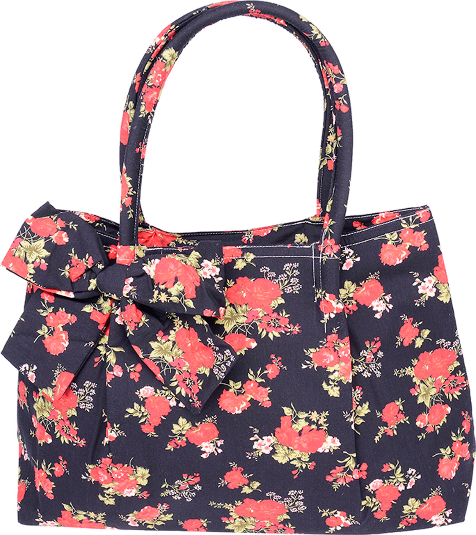 Kuestenluder_ALEEN_Vintage_Floral_ROSE_Blueten_Bow_Pin_Up_TASCHE_-_Schwarz_killer_kirschev0qbaRq5tvZex