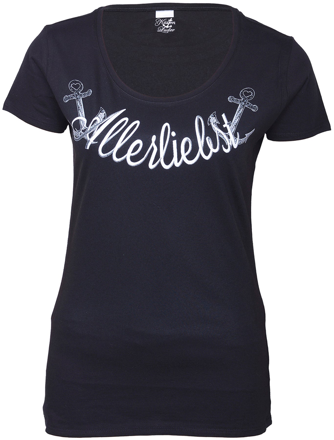Kuestenluder_ALLERLIEBST_Anker_Sailor__T-Shirt_-_Schwarz_killer_kirschet5UfJ4fh5VG3B
