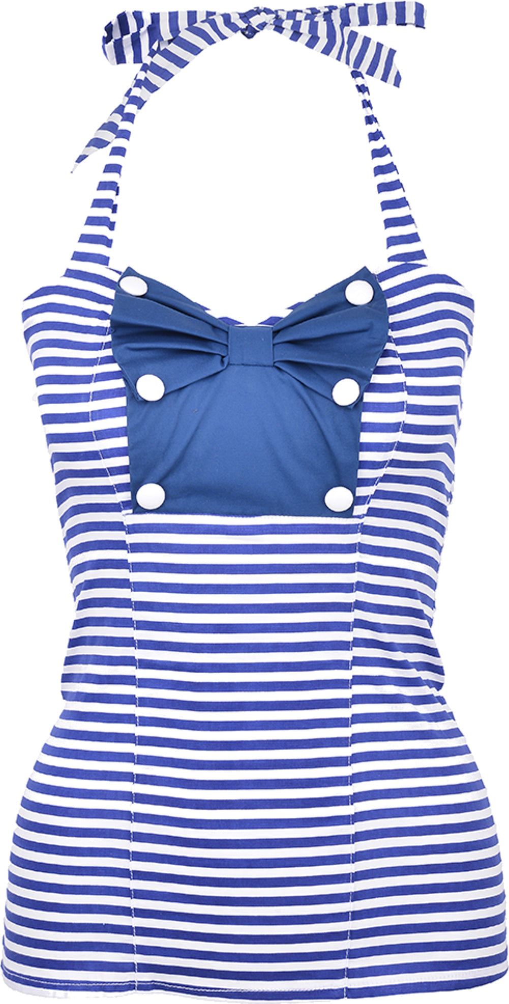 Kuestenluder_AMBER_Striped_SAILOR_Bow_Neckholder_TOP_BlaunaS57BlsYwu6T