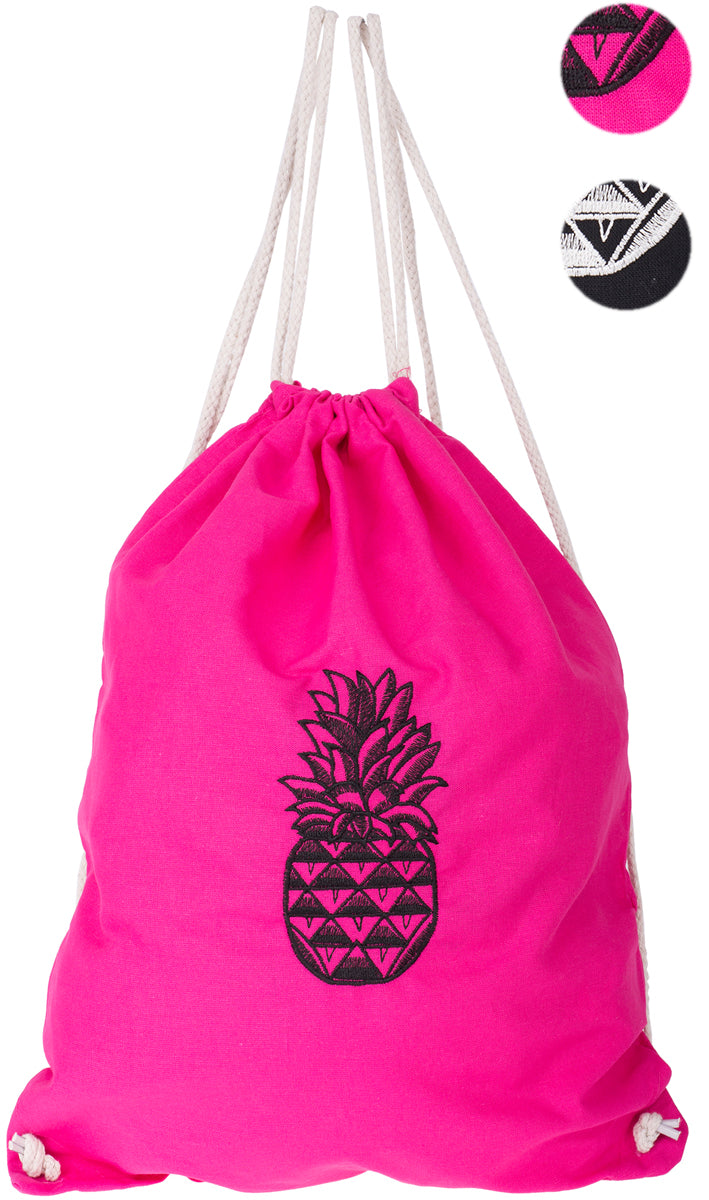 Kuestenluder_ANANAS_Tropical_Pineapple_EMBROIDERY_Turnbeutel_RUCKSACK_Galeriebild