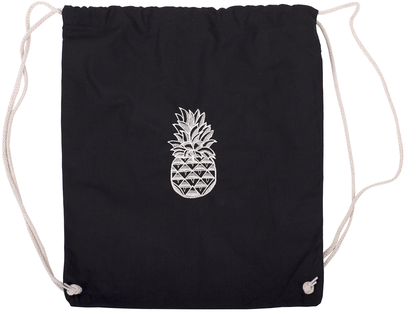 Kuestenluder_ANANAS_Tropical_Pineapple_EMBROIDERY_Turnbeutel_RUCKSACK_schwarz-3
