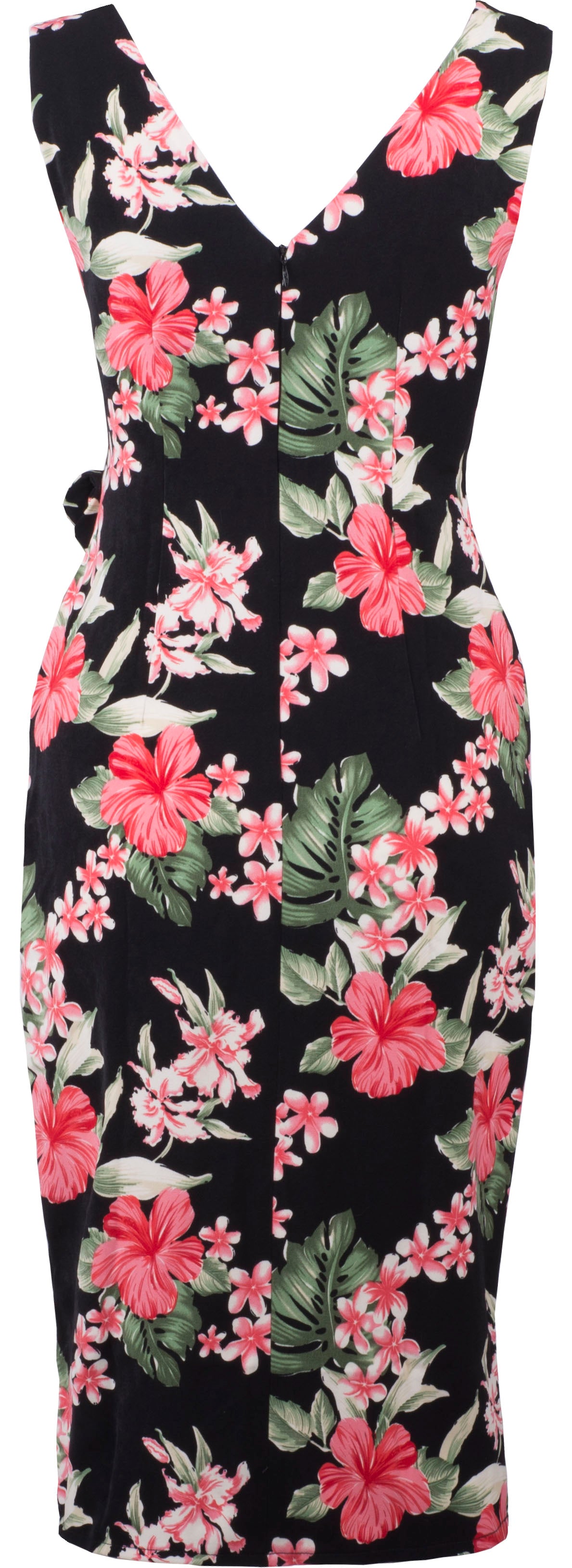 Kuestenluder_ANNRIEKE_Tropical_HIBISKUS_Floral_Sarong_PENCIL_DRESS_Kleid-2