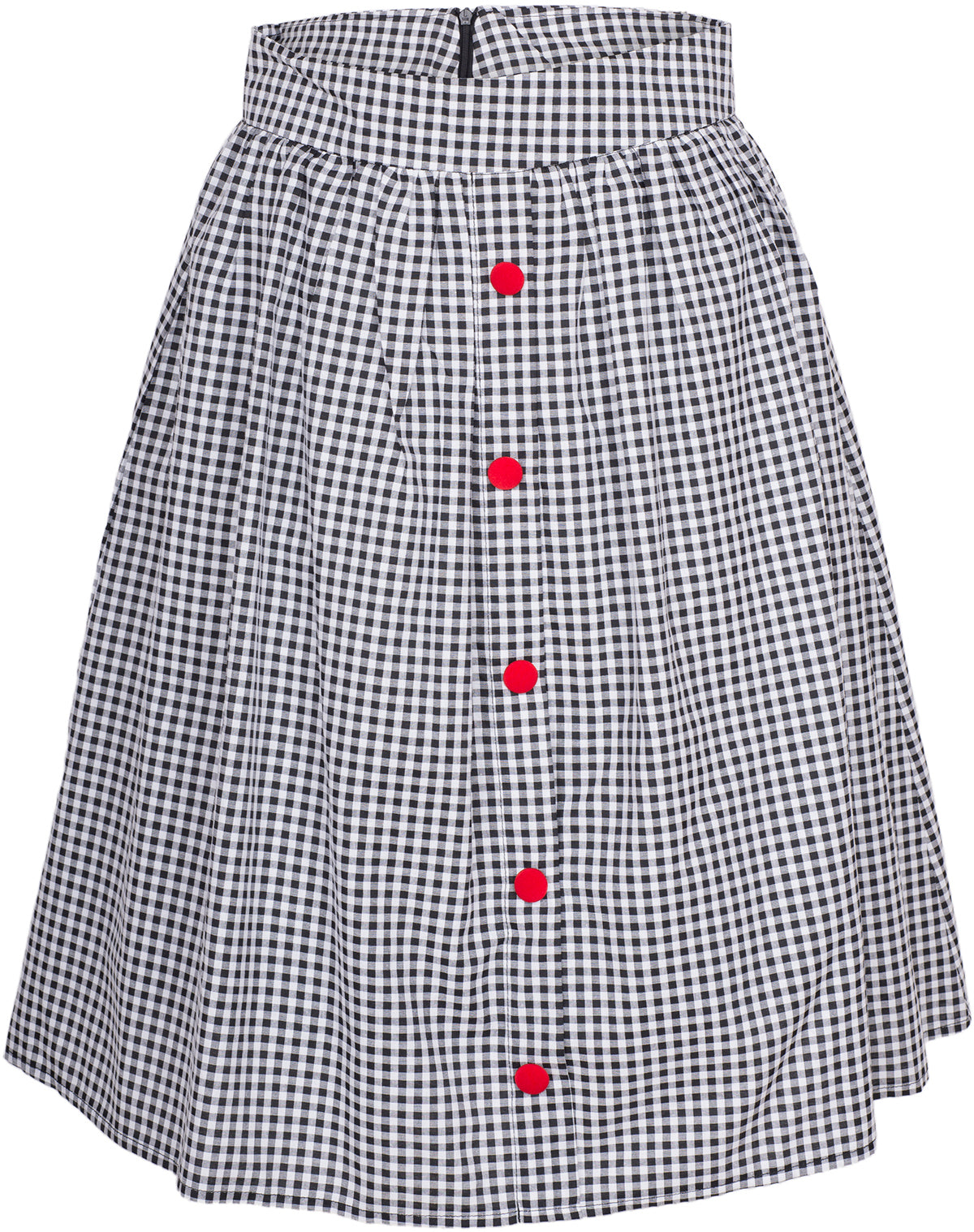 Kuestenluder_AUDRIA_Pepita_50s_Swing_SKIRT_ock_-_Schwarz_Weiss