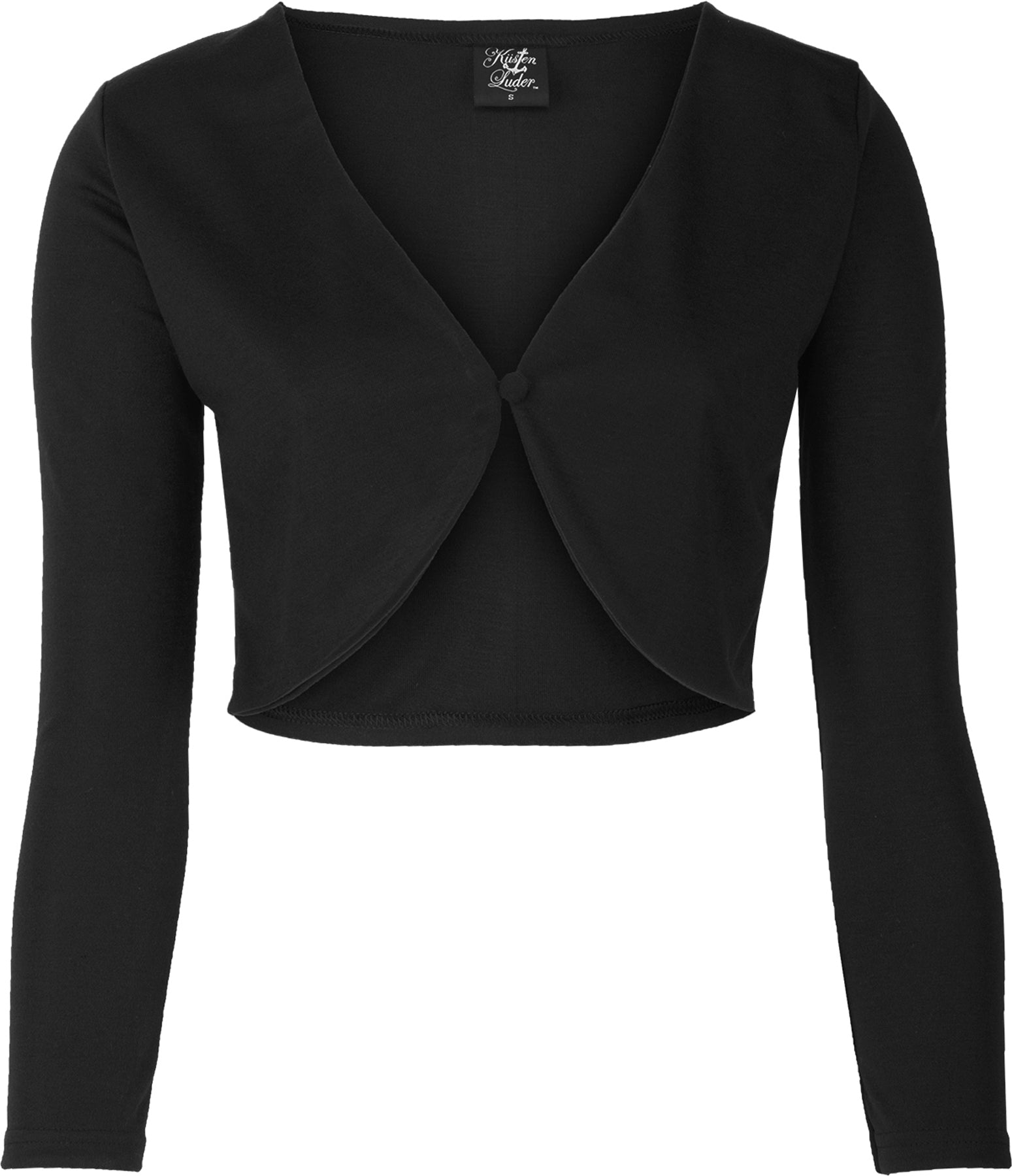 Kuestenluder_BABETH_Vintage_Basic_Jacke_RETRO_Langarm_BOLERO_-_Schwarz_killler_kirsche2GgaXp94GbMqw