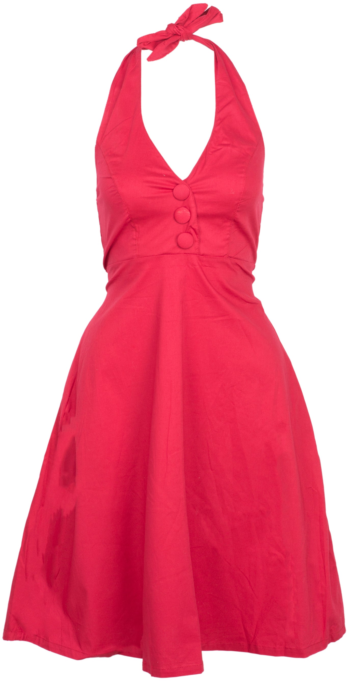 Kuestenluder_BETTY_Neckholder_Button_50s_SWING_Kleid_-_Rotu9GdiKDMDKpj0