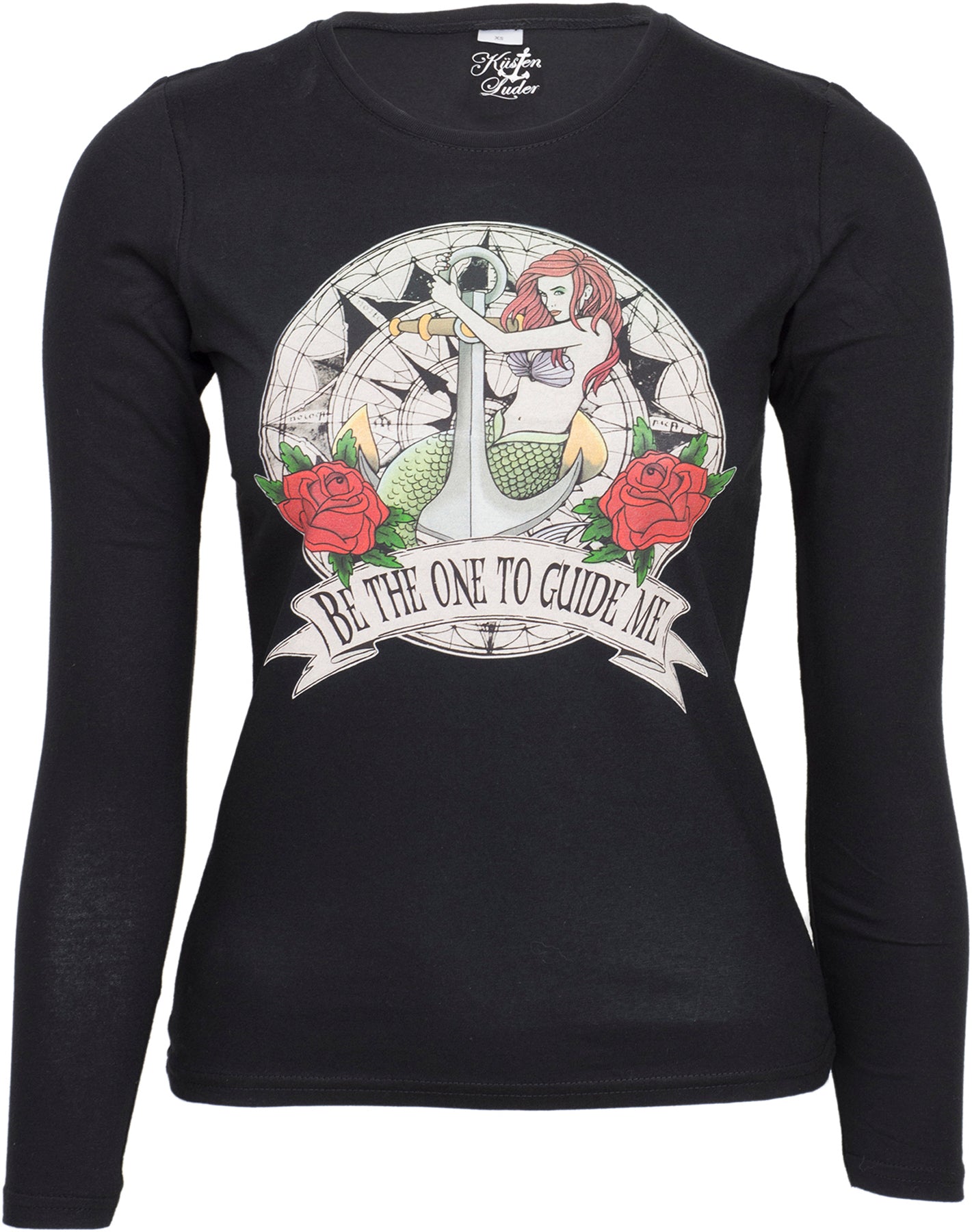 Kuestenluder_BE_THE_ONE_TO_GUIDE_ME_Mermaid_Anker_Sailor_LANGARM_Shirt_killer_kirsche4AdOdt51AEoeF