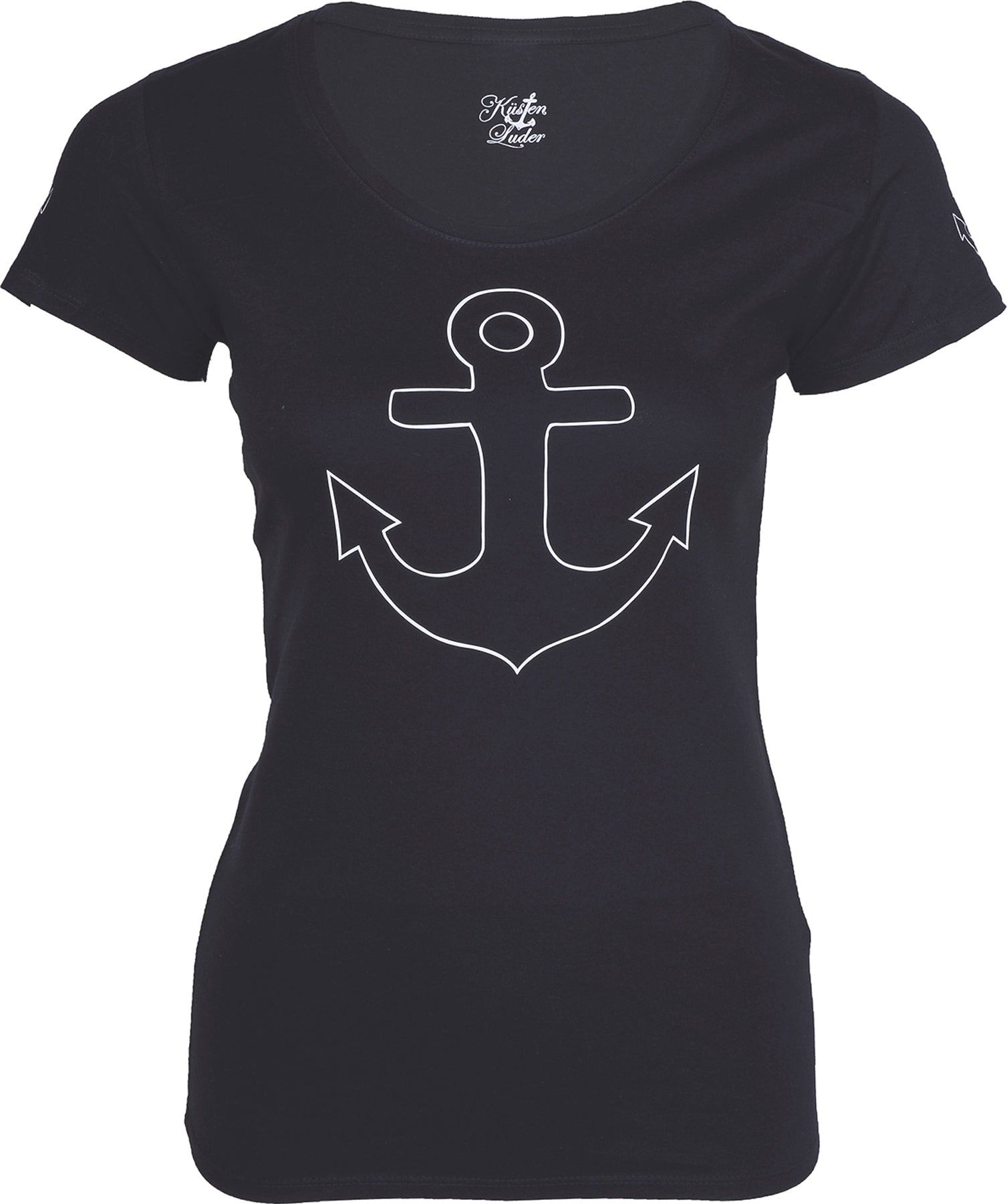 Kuestenluder_Basic_ANCHOR_Anker_SHIRT_-_Schwarz_killer_kirsche