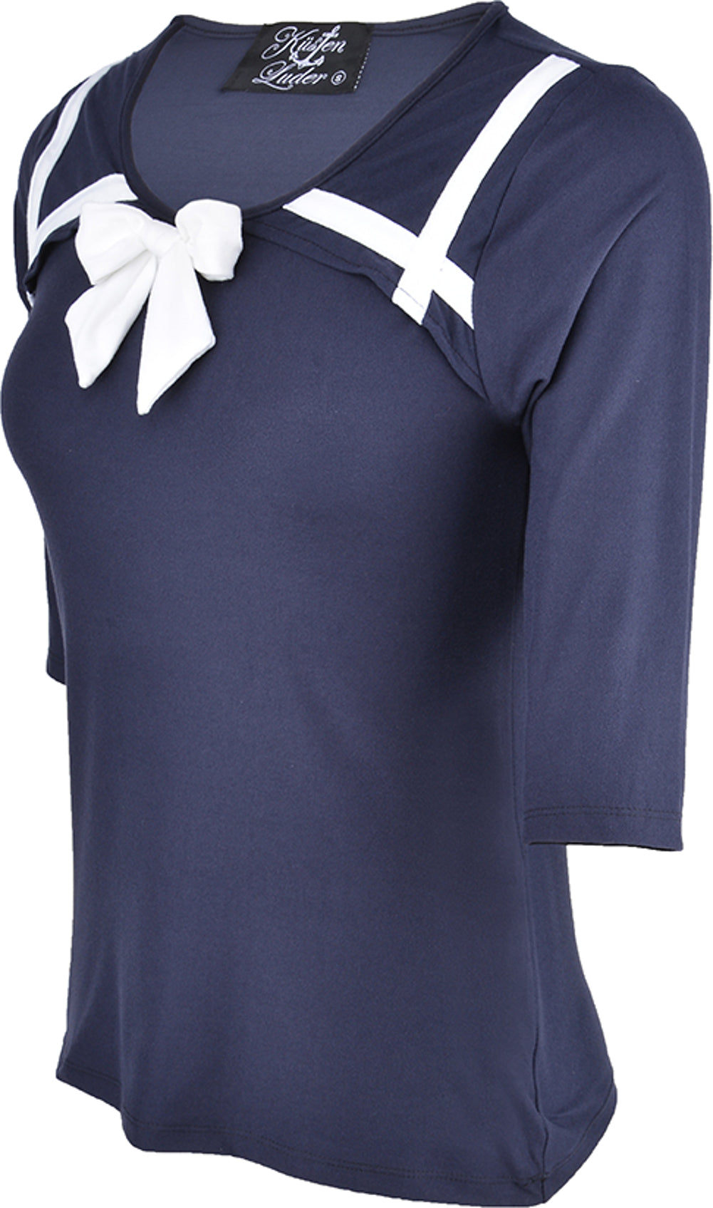 Kuestenluder_CAROLINE_50s_Matrosen_Sailor_Knot_Pin_Up_SHIRT_-_Blau_92AMILQlnV69Cz