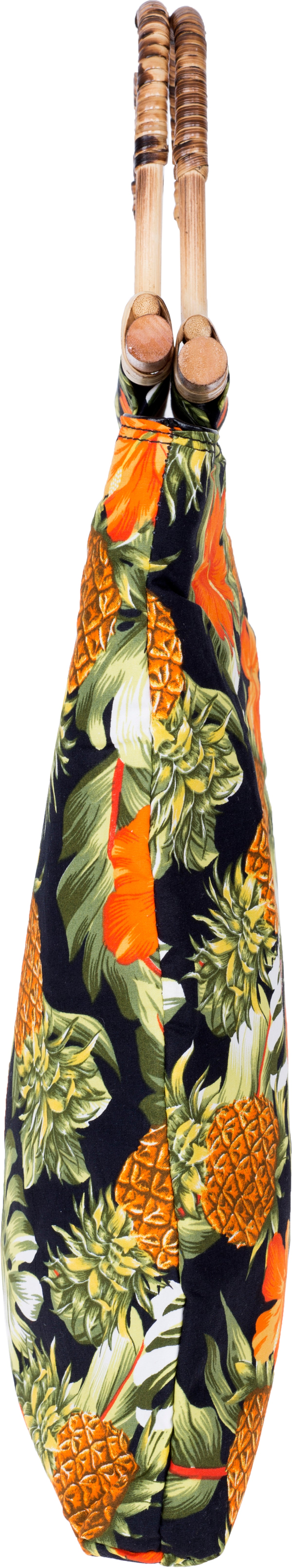 Kuestenluder_CATHLEN_Hibiskus_ANANAS_Pineapple_Bambushenkel_HANDTASCHE-3