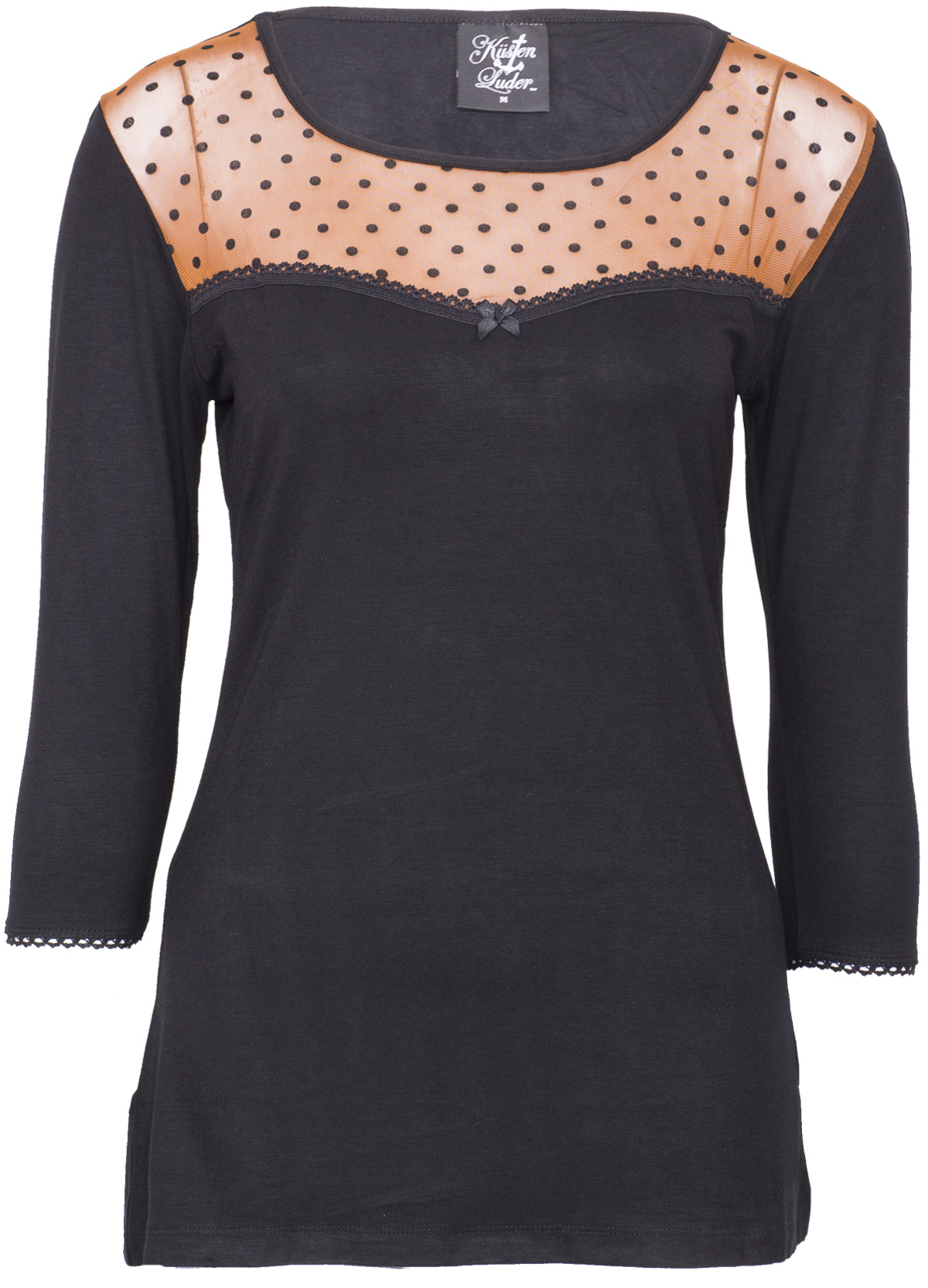 Kuestenluder_CHARLIE_Vintage_Tulle_POLKA_DOTS_Punkte_50s_SHIRT_-_CaramelqIiicIzK24sTW