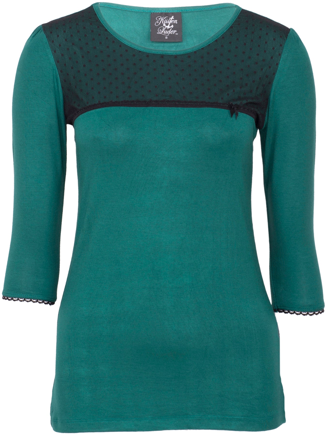 Kuestenluder_CLETA_Vintage_TULLE_Polka_Dots_Nostalgic_Oberteil_SHIRT_-_Gruen_killer_kirsche7yiuJ03Gs6UhX