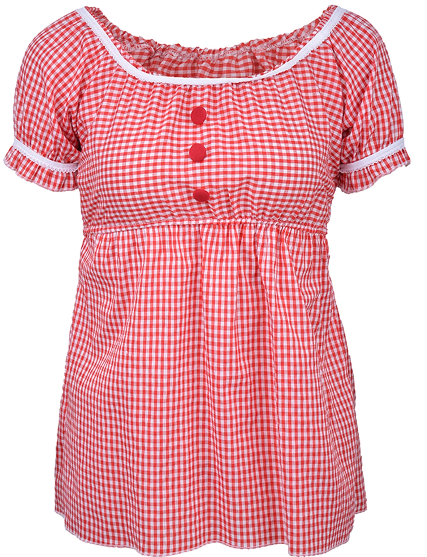 Kuestenluder_CURLEY_Pepita_Vichy_50s_BLUSE_kariert_-_Rot_killer_kirscheQYiV5u9RJbRCT