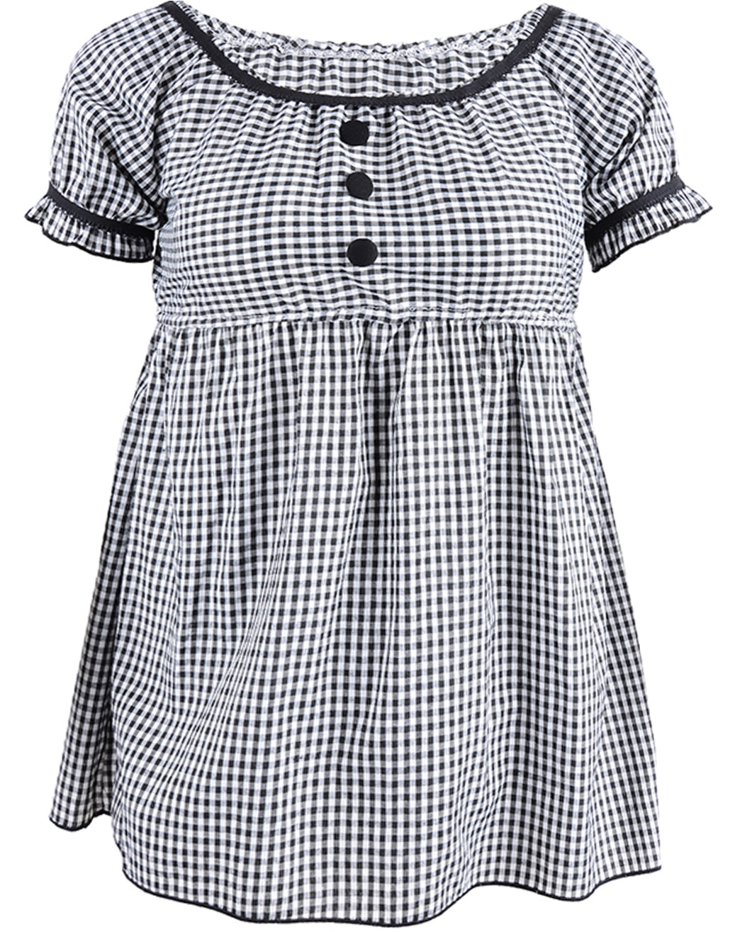 Kuestenluder_CURLEY_Pepita_Vichy_50s_BLUSE_kariert_-_Schwarz
