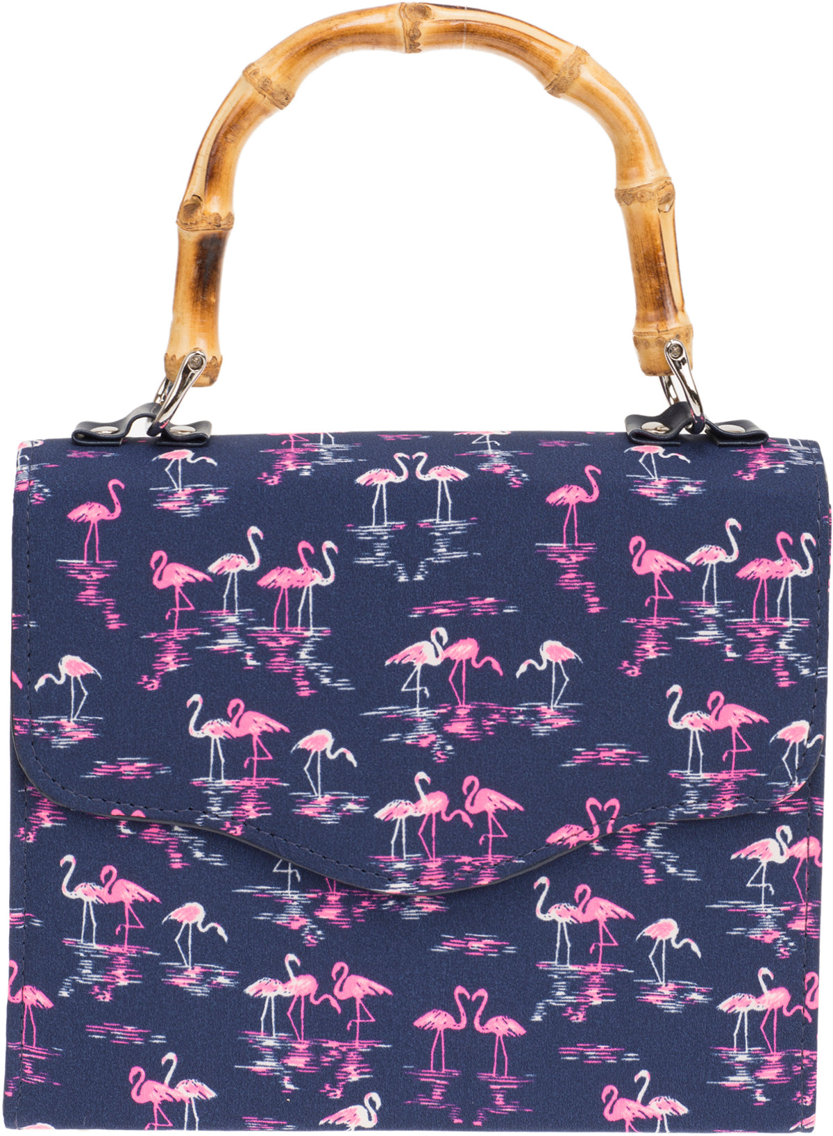 Kuestenluder_DAINE_Tiki_Vintage_FLAMINGO_Bamboo_Bambus_Pin_Up_TASCHE_Bag
