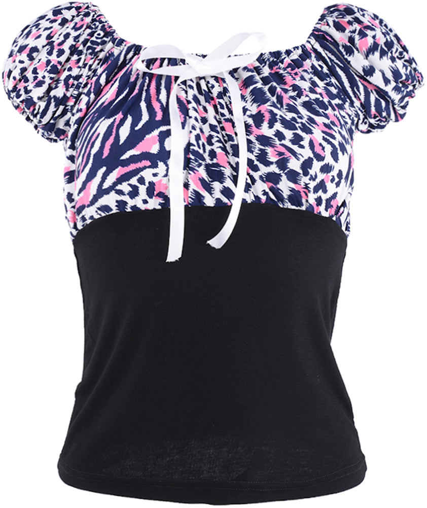 Kuestenluder_DANA_Leopard_Leo_Puff_Sleeve_SHIRT