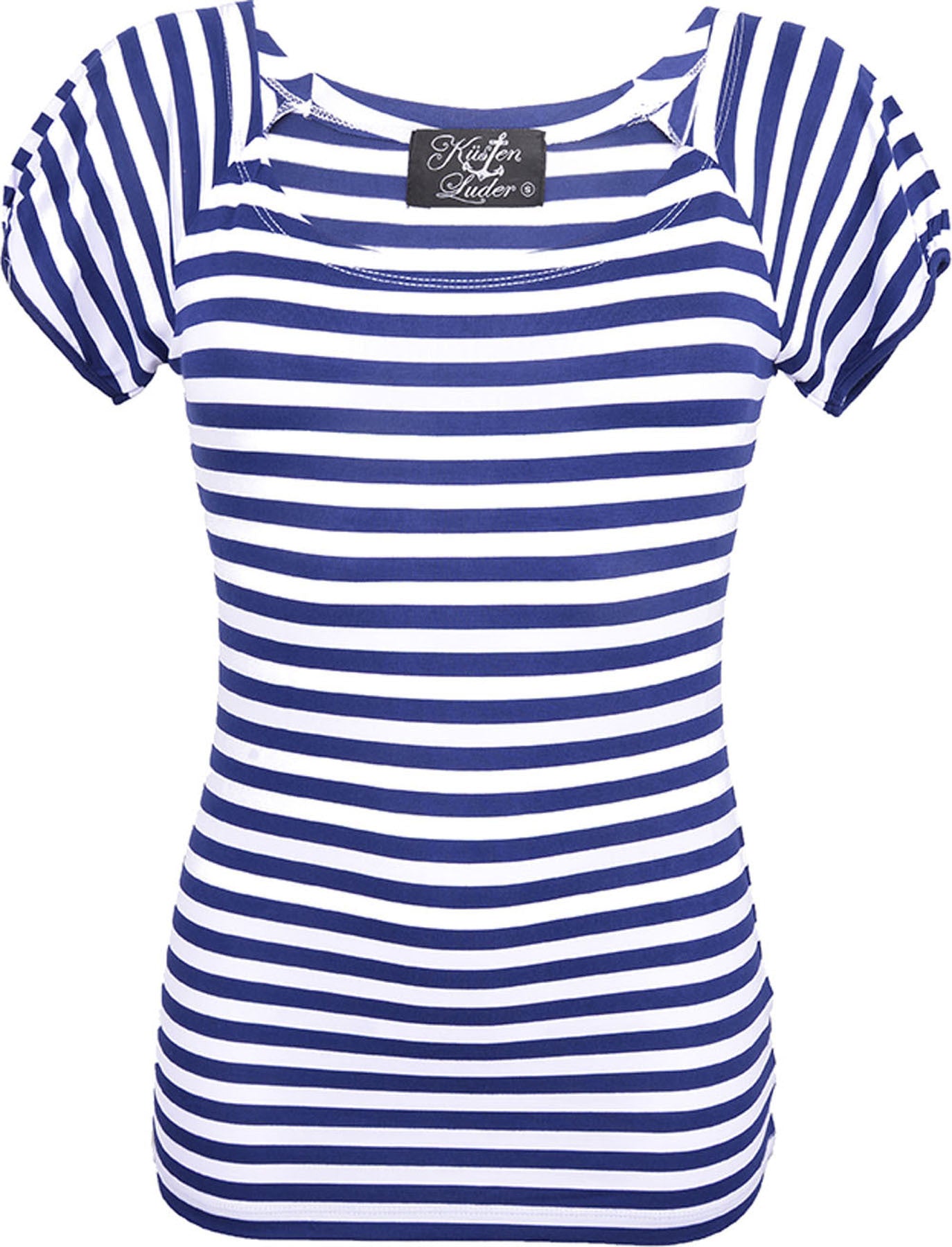 Kuestenluder_DARLEEN_Stripe_50s_Streifen_Sailor_Kurzarm_Shirt_-_Blau_killer_kirsche8dbwqsfm6JBsY