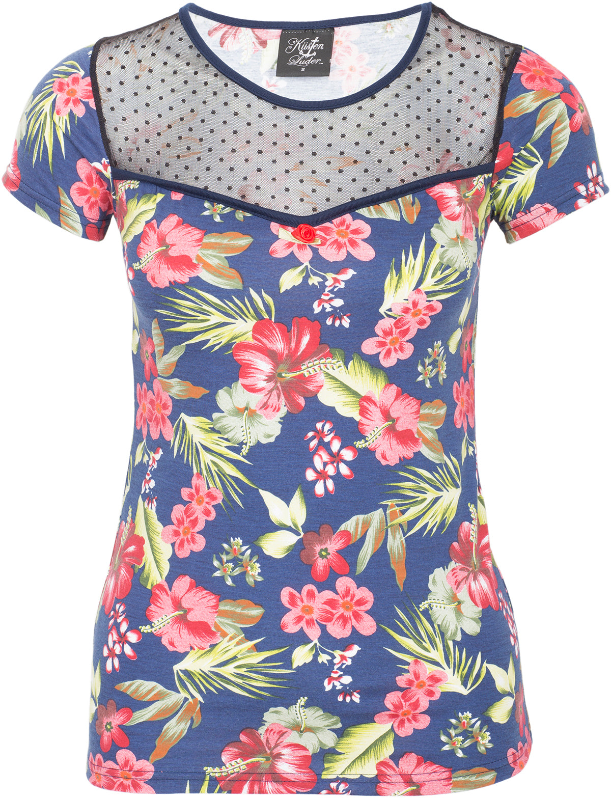 Kuestenluder_DELMA_Vintage_Tropical_HIBISCUS_Blueten_Punkte_TULLE_ShirtOyP7zQ25YDjiW