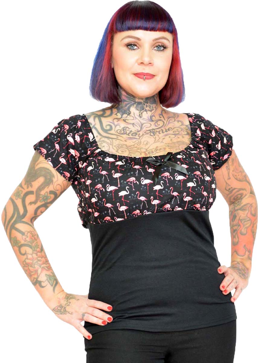 Kuestenluder_DIXIE_50s_Tiki_FLAMINGO_Palmen_Retro_Bluse_SHIRT-5