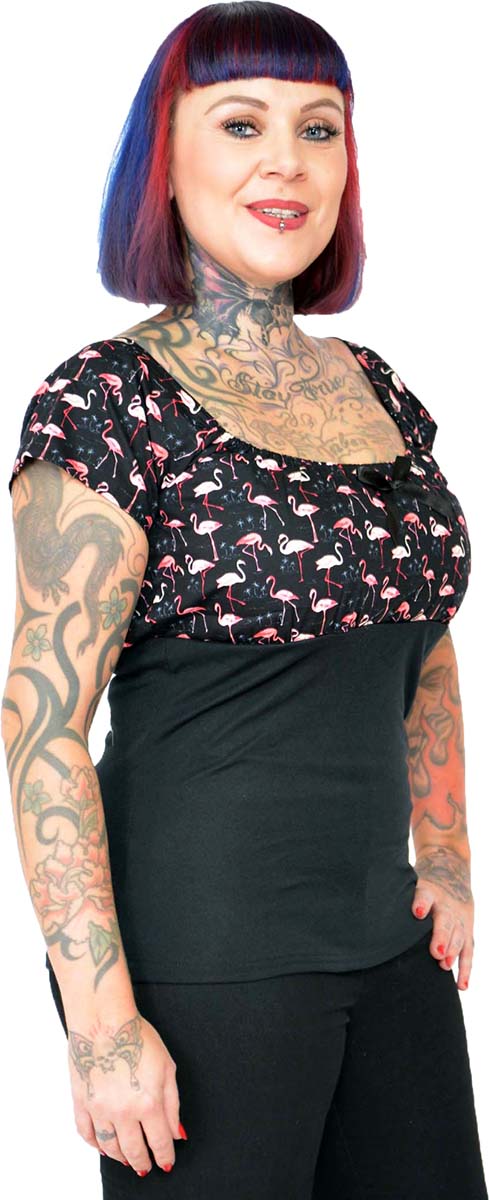 Kuestenluder_DIXIE_50s_Tiki_FLAMINGO_Palmen_Retro_Bluse_SHIRT-6
