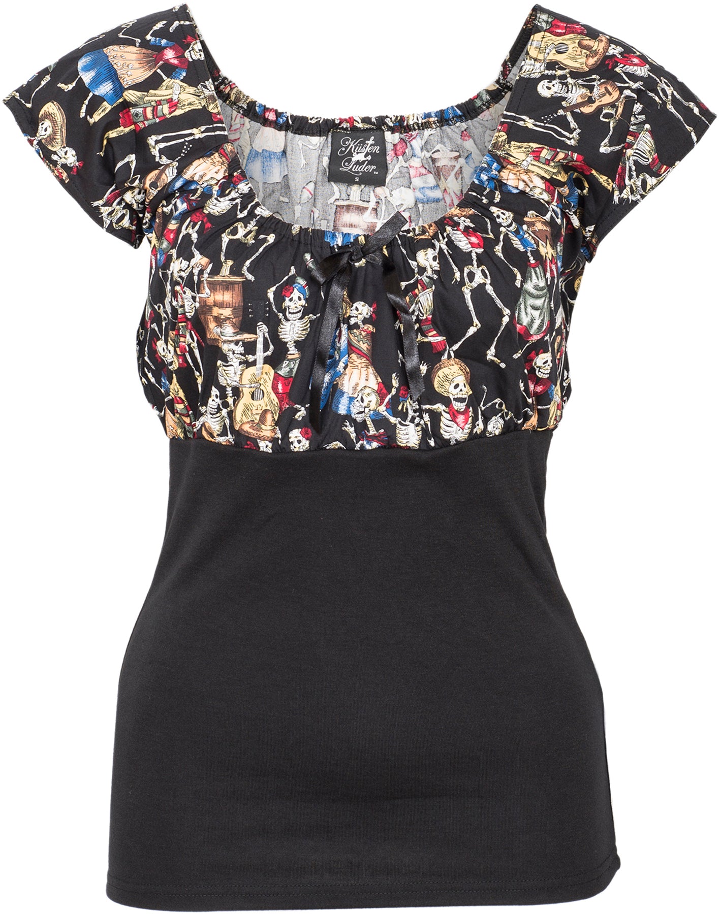 Kuestenluder_DIXIE_Mexican_FOLKLORE_Skelett_SKELETON_Bluse_SHIRT_killer_kirschelQn20nN6eSiWt