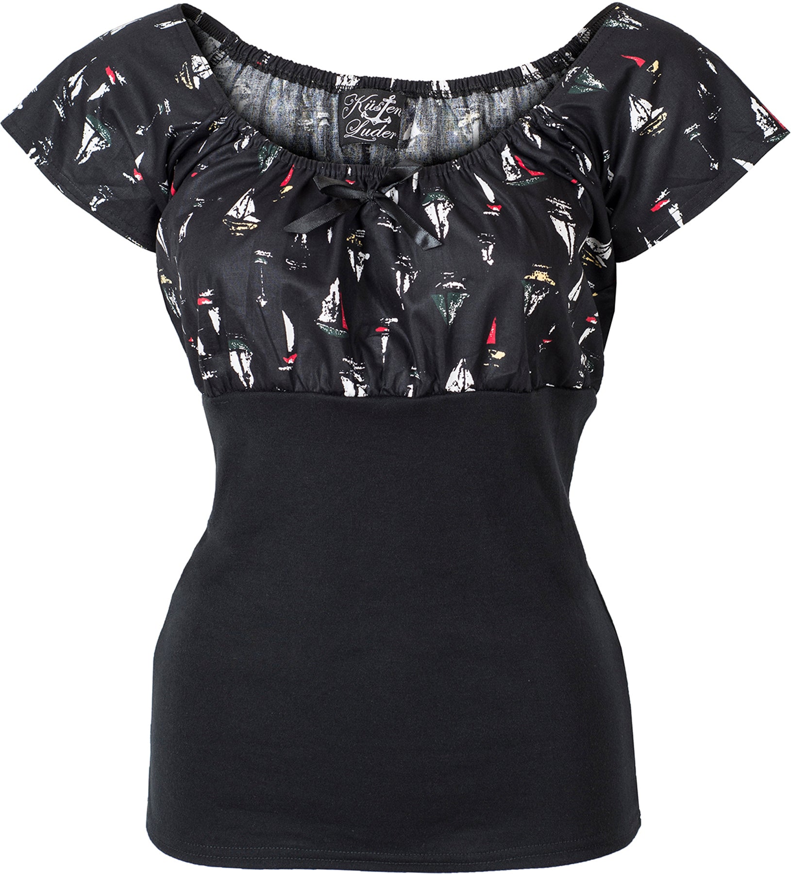 Kuestenluder_DIXIE_Sailor_SCHIFFE_Ship_PIN_UP_Vintage_Bluse_SHIRT_Schwarz_killer_kirscherNIGP3jc9IcMA