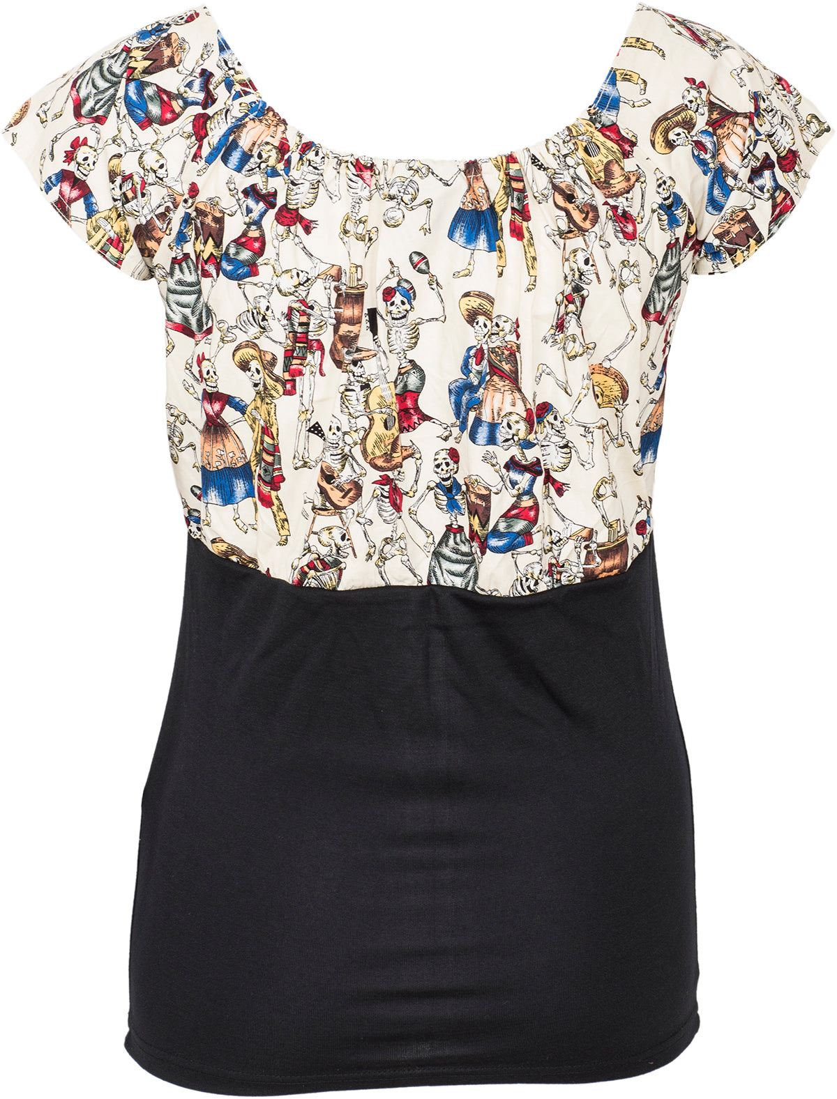 Kuestenluder_DIXIE_Skelett_SKELETON_Mexican_FOLKLORE_Bluse_SHIRT-4