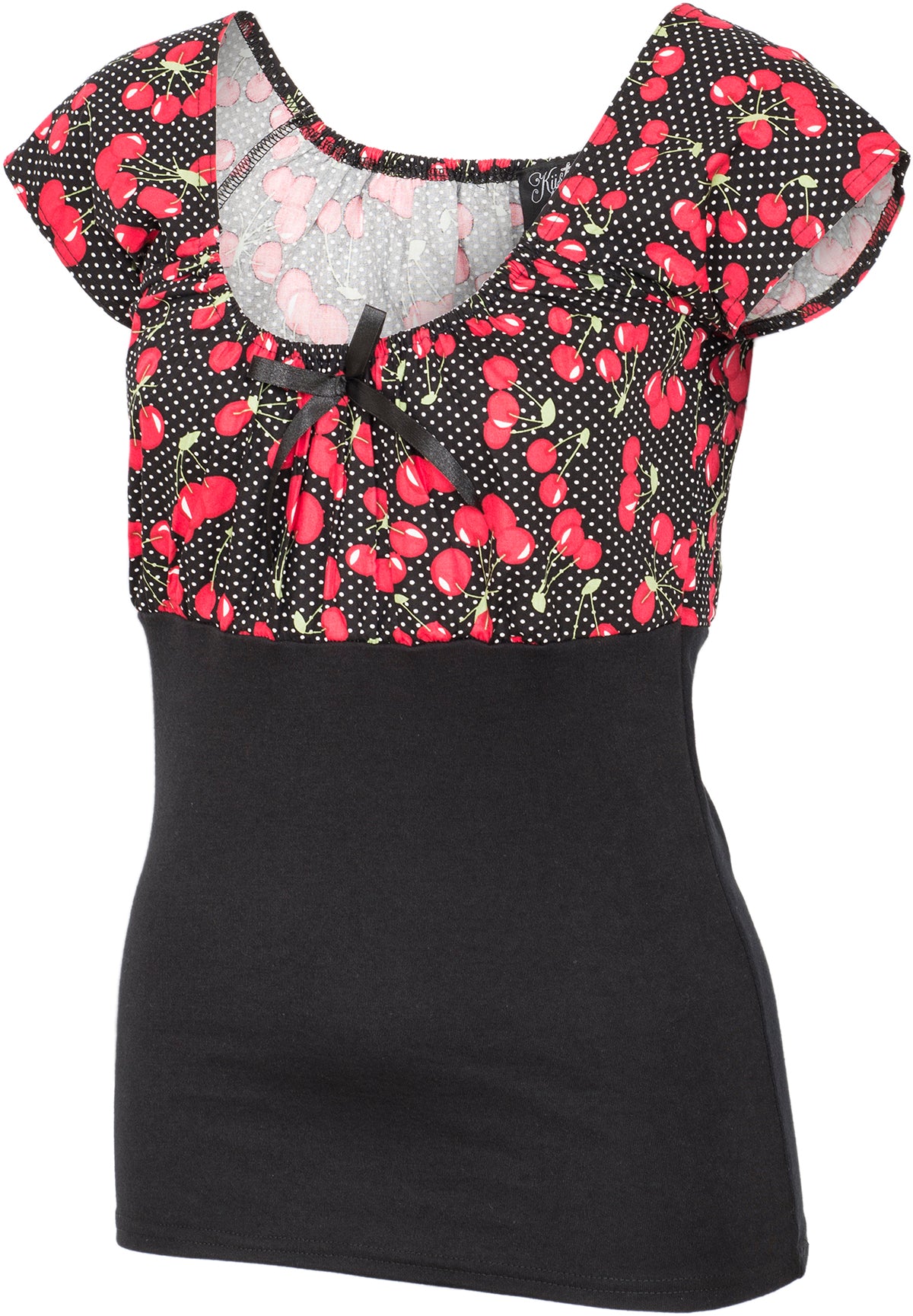 Kuestenluder_DIXIE_Vintage_CHERRY_Polka_Dot_KIRSCHEN_Bluse_SHIRT-3