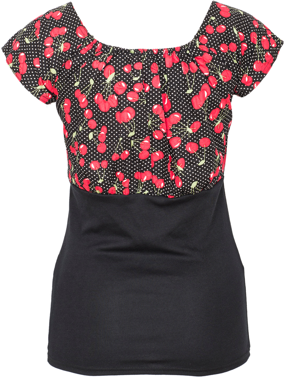 Kuestenluder_DIXIE_Vintage_CHERRY_Polka_Dot_KIRSCHEN_Bluse_SHIRT-4