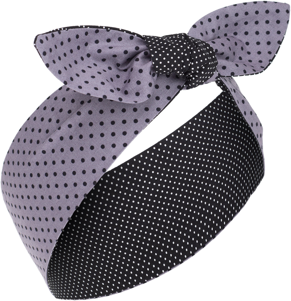 Kuestenluder_ELENA_Vintage_POLKA_DOTS_Punkte_Pin_Up_Retro_HAARBAND_Headband_grauOYoKd1QlNBV5c
