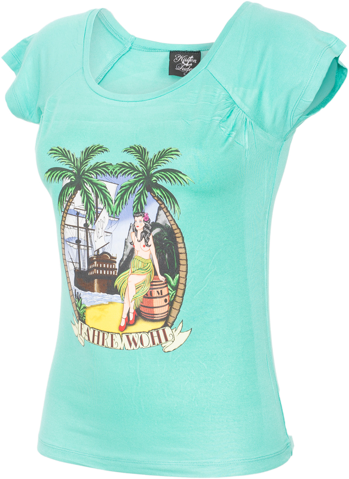 Kuestenluder_FAHRE_WOHL_Sailor_SCHIFF_Ship_Hawaiian_Pin_Up_Raglan_SHIRT-3