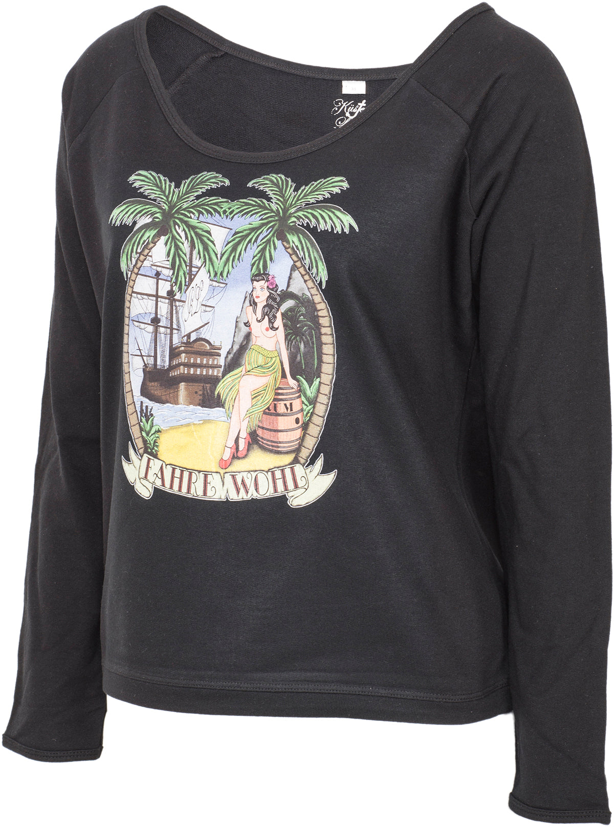 Kuestenluder_FAHRE_WOHL_Sailor_TIKI_Pin_Up_SCHIFF_Raglan_PULLOVER-3