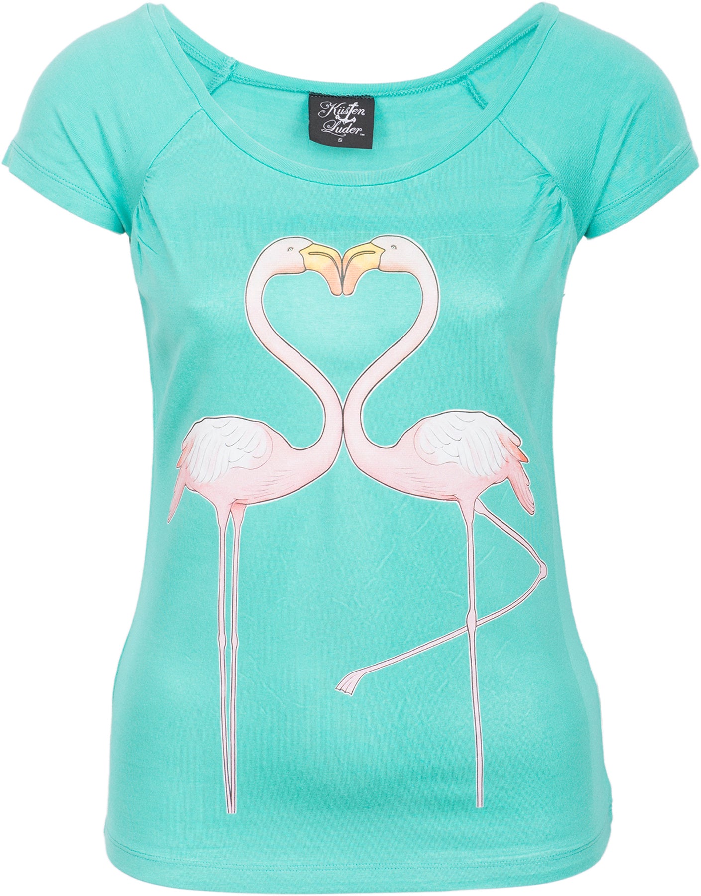 Kuestenluder_FLAMINGO_in_Love_Heart_Vintage_Tropical_Raglan_SHIRT_killer_kirscheq14DSlvRZprvM