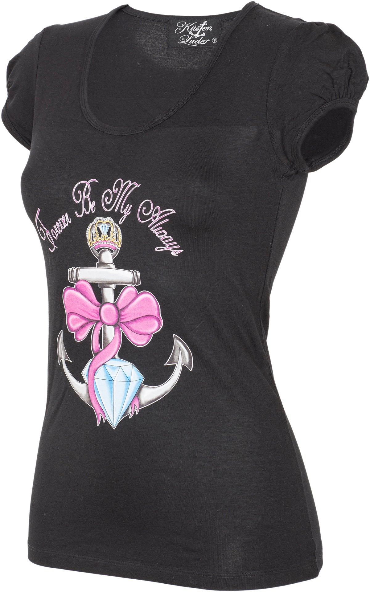 Kuestenluder_FOREVER_BE_MY_ALWAYS_Anchor_Schleife_Diamant_SHIRT_-_Schwarz-3kNLKSrTfIGEN9