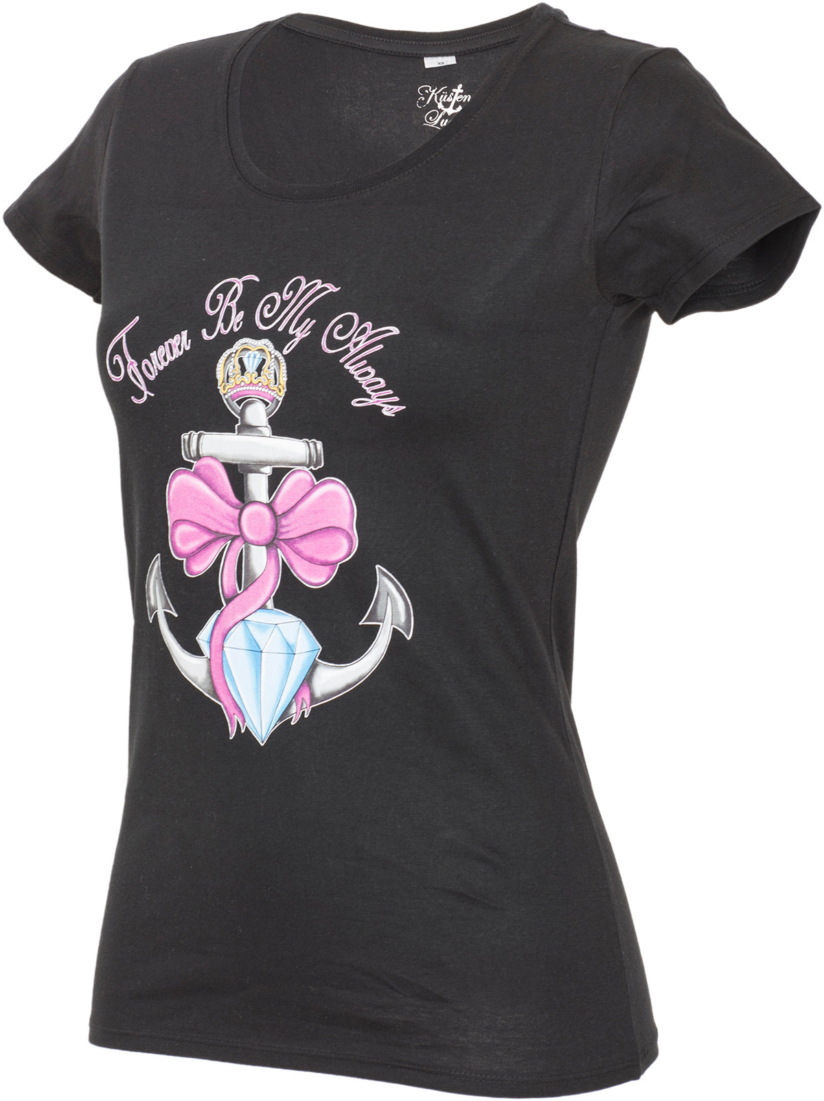 Kuestenluder_FOREVER_BE_MY_ALWAYS_Anker_Diamant_Schleife_Krone_SHIRT_-_Schwarz-3Keot6lMBVfjt4