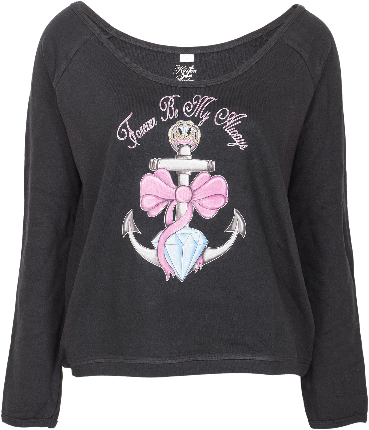 Kuestenluder_FOREVER_BE_MY_ALWAYS_Anker_Schleife_Diamant_Raglan_PULLOVER-1