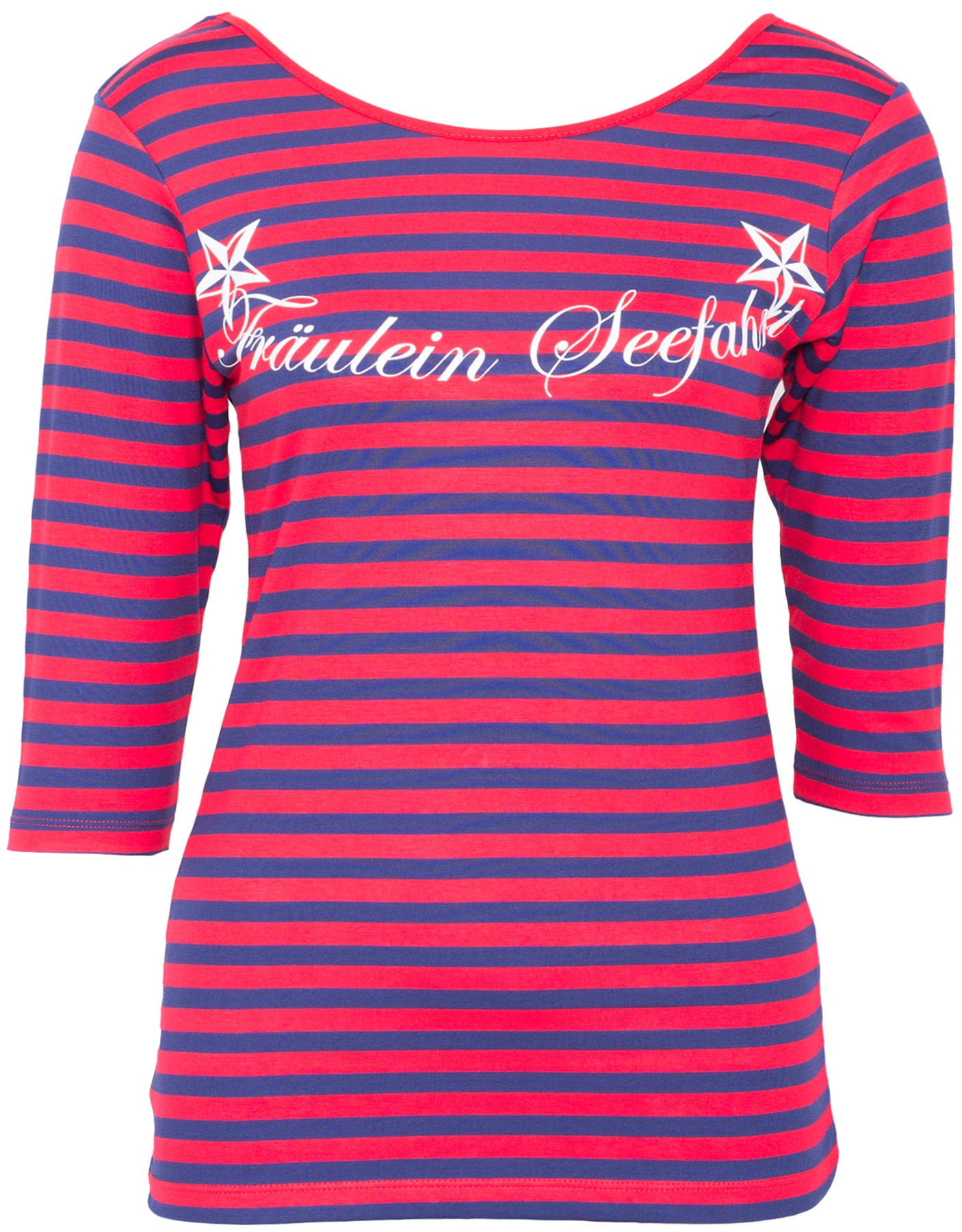 Kuestenluder_FRaeULEIN_SEEFAHRT_STRIPED__Sailor_dreiviertel_Arm_SHIRT_-_Rot_Blau_killer_kirsche9Qmd6YG06nfwh