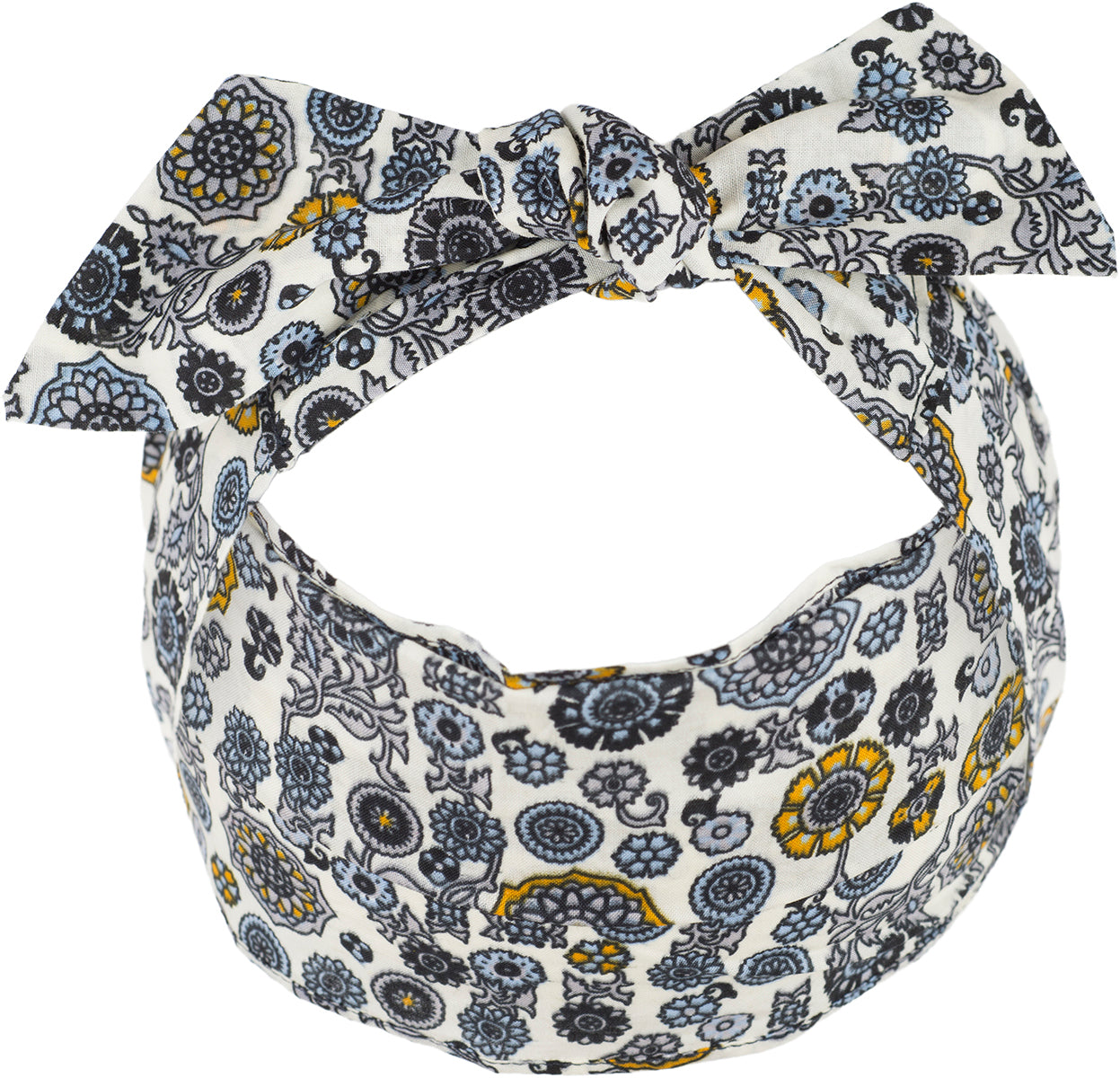 Kuestenluder_GILMA_Vintage_FLORAL_Ornament_Pin_Up_HAARBAND_Headband_dunkelblau