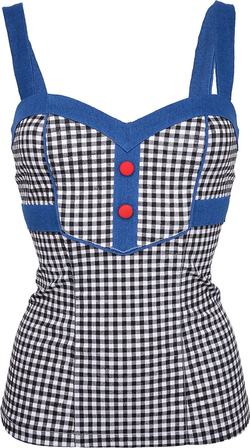 Kuestenluder_GINGER_50s_Pin_Up_SCOT_Pepita_TRaeGERTOP_-_sw_killer_kirsche