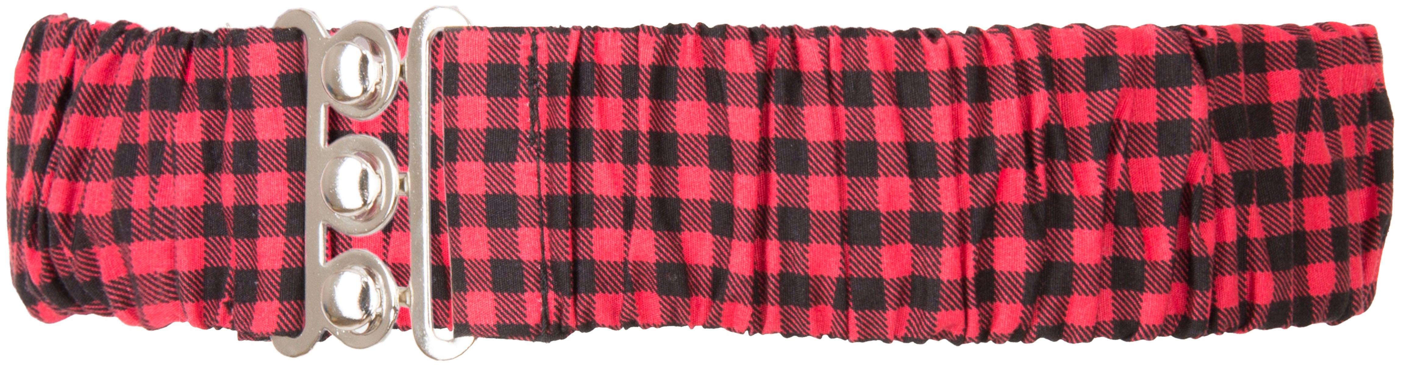 Kuestenluder_GINGHAM_Elastic_Karo_PEPITA_50s_Stretch_TAILLENGueRTEL_Rot-2