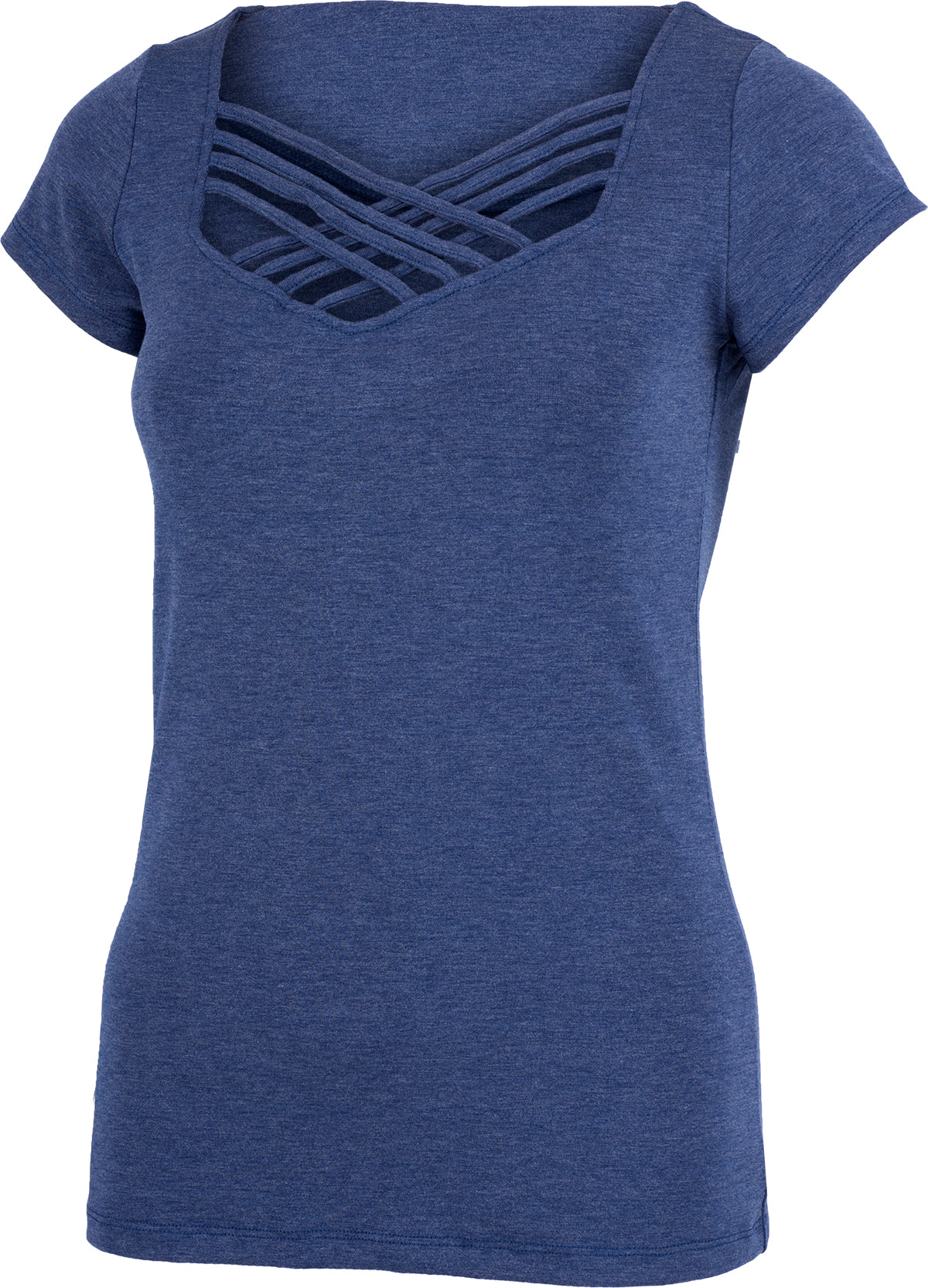 Kuestenluder_GINY_Vintage_PLAIN_Kurzarm_Basic_Oberteil_SHIRT_Blau_Meliert-2eF3JRKb4aQr6B