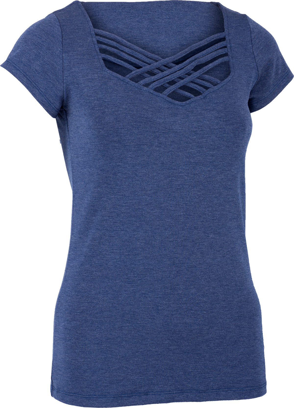 Kuestenluder_GINY_Vintage_PLAIN_Kurzarm_Basic_Oberteil_SHIRT_Blau_Meliert-3NNcdvFciBXean